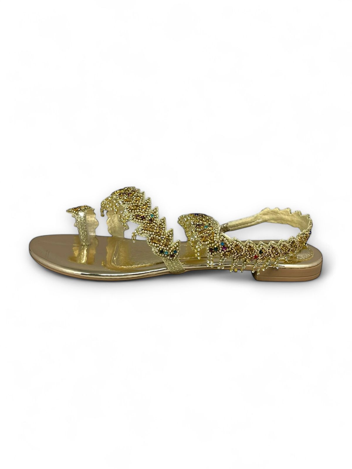 Trinelle Golden Flat Sandal