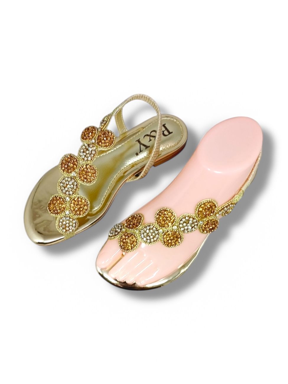 Spark Golden Flat Sandal