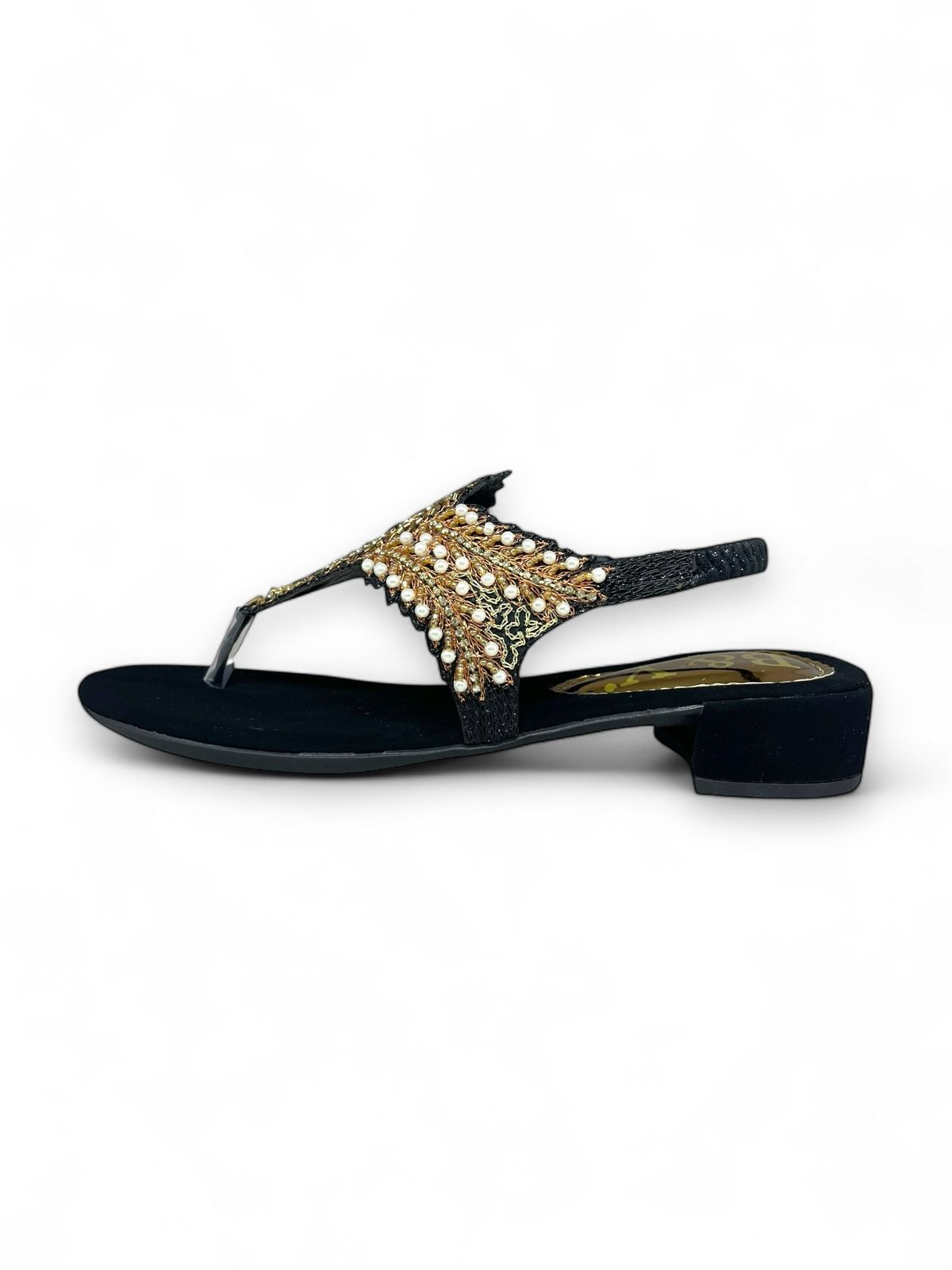 Arc Black Block Heels Sandal