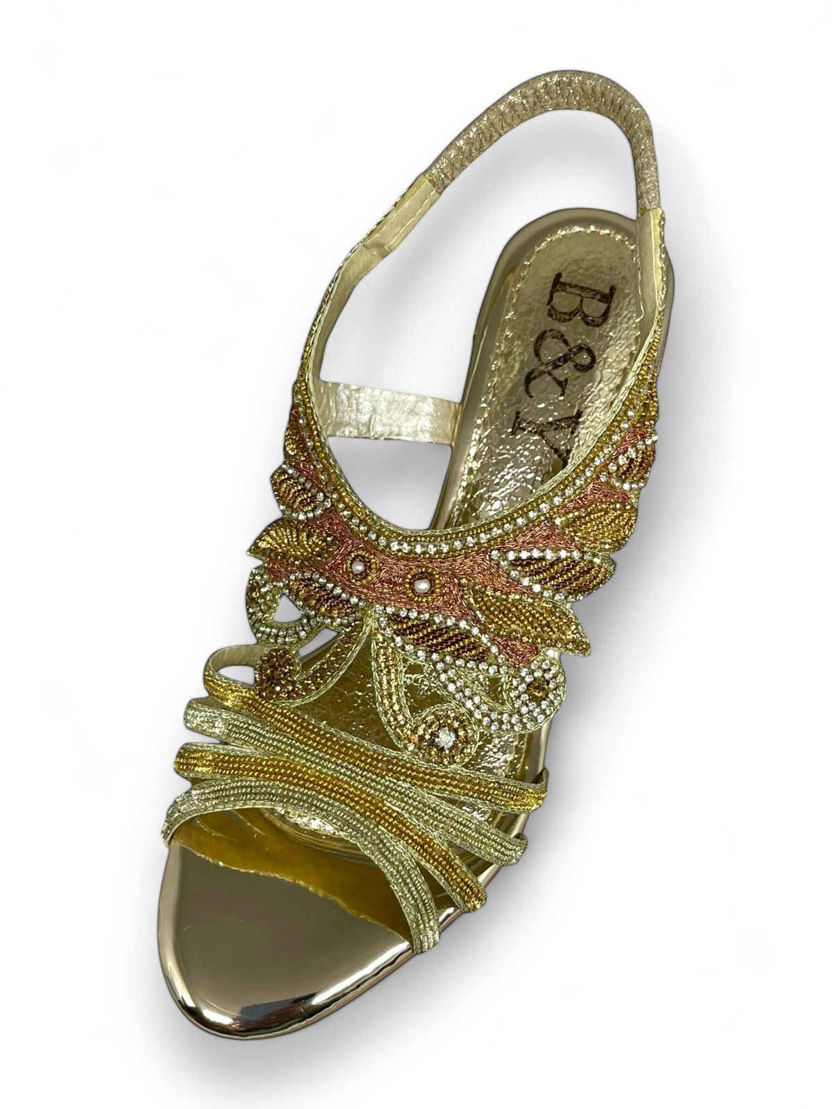 Phase Golden Mid Heel Sandal