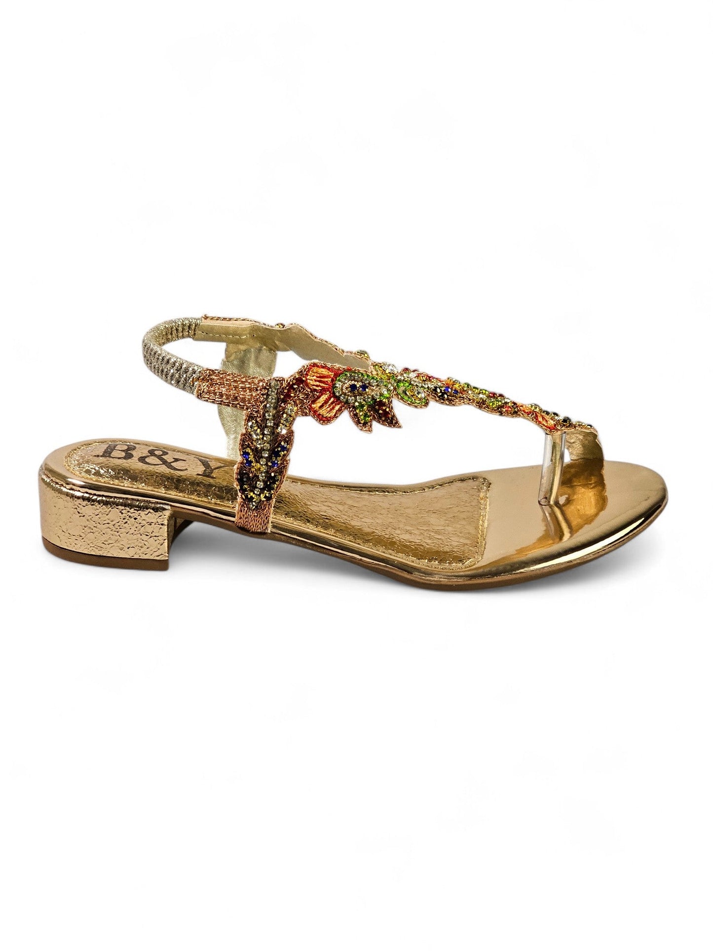 Layer Bronze Block Heels Sandal