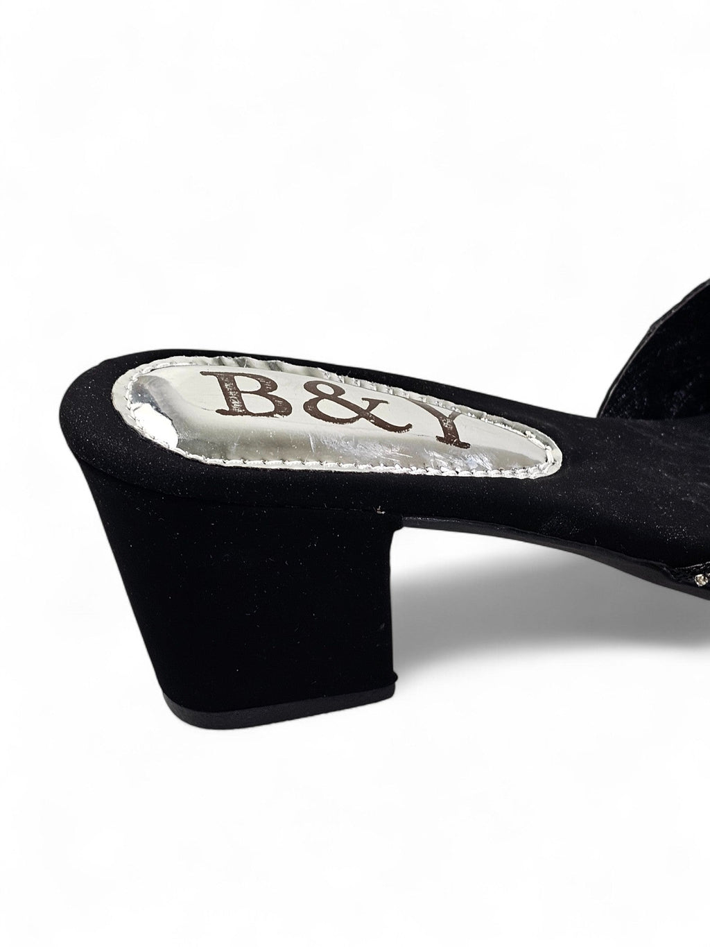 Beam Black Mid Heel Mule - Bilwani & Yakoob