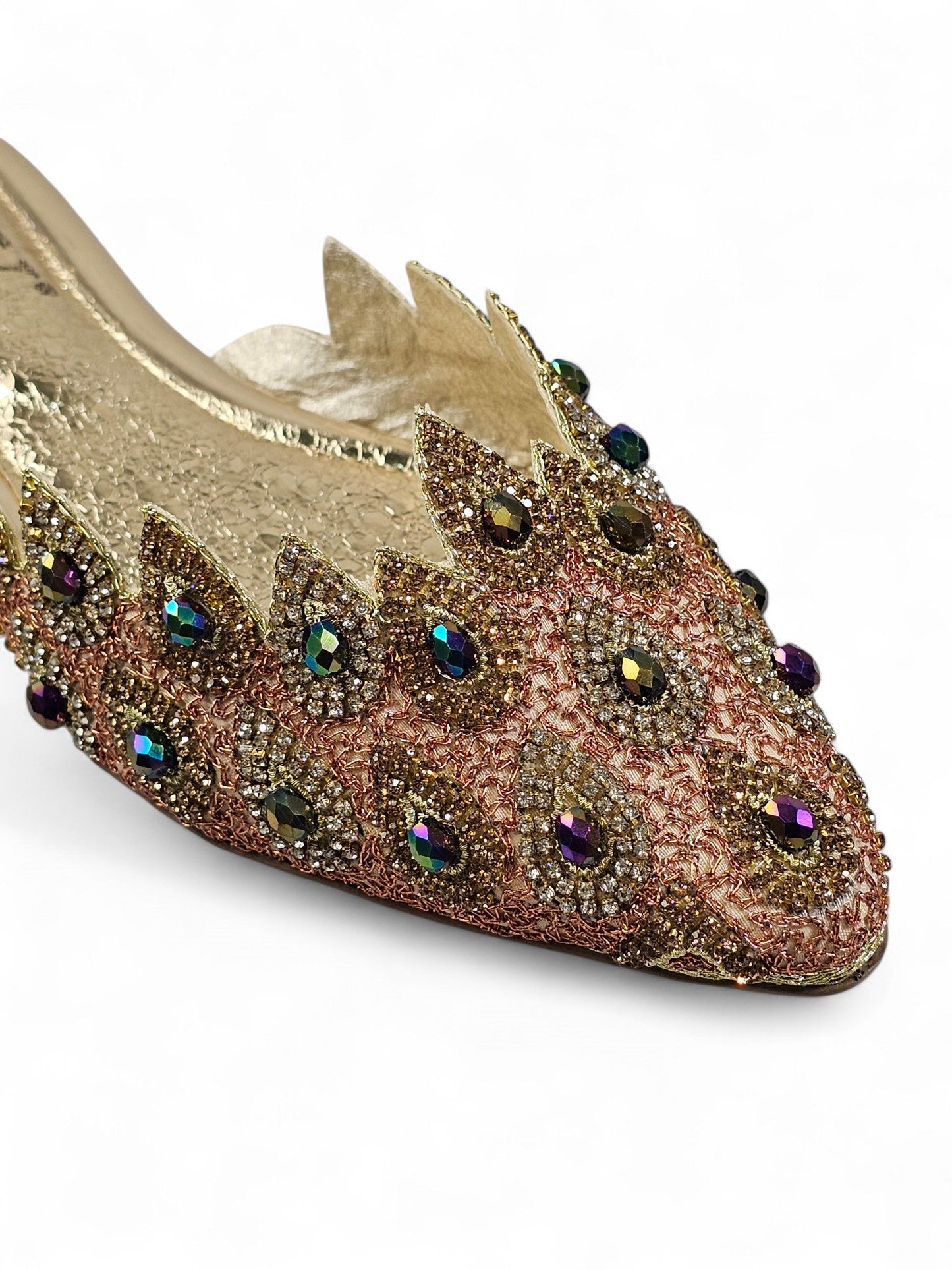 Olviera Golden Flat Mule