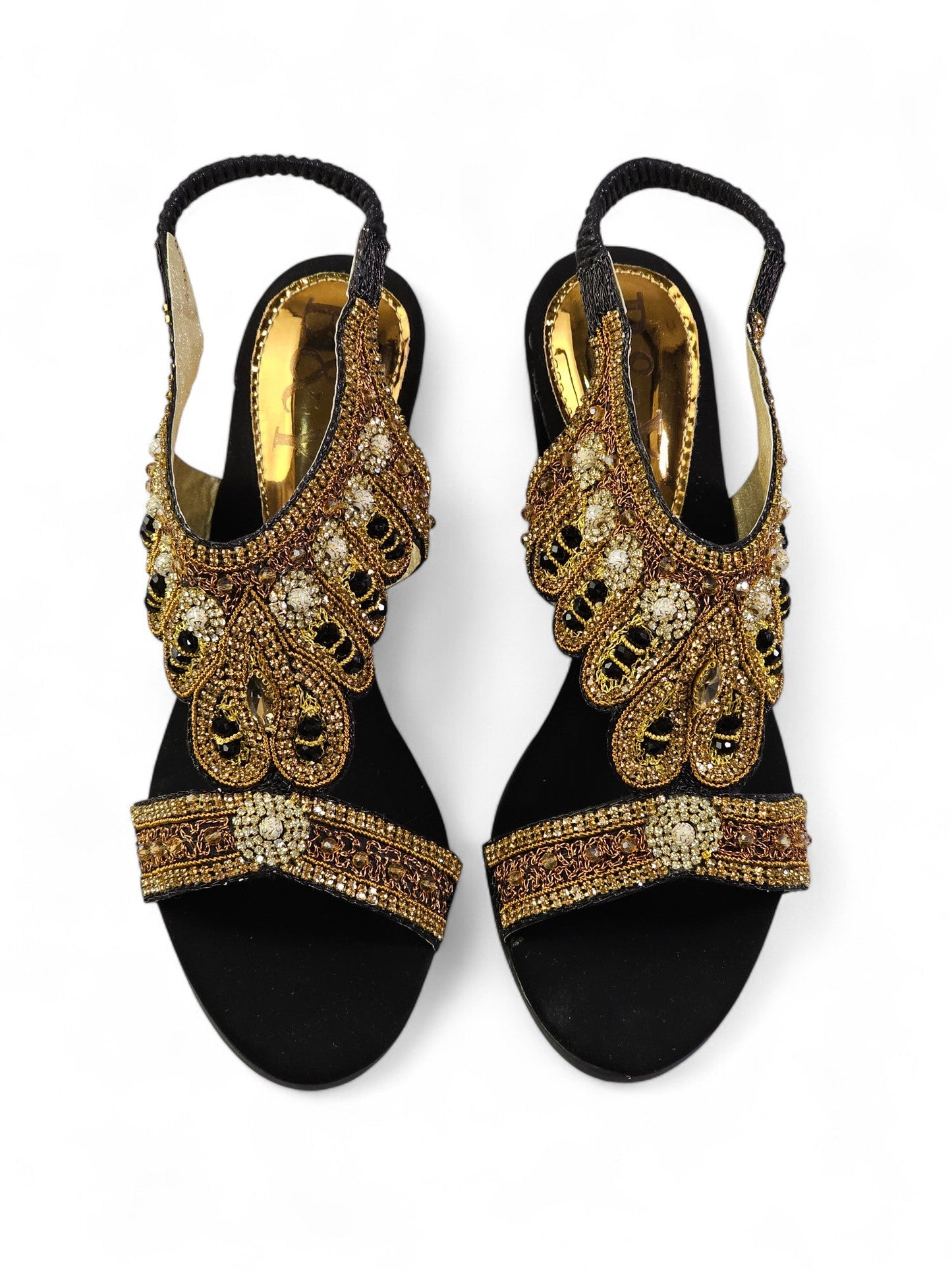 Frost Black  Mid Heel Sandal