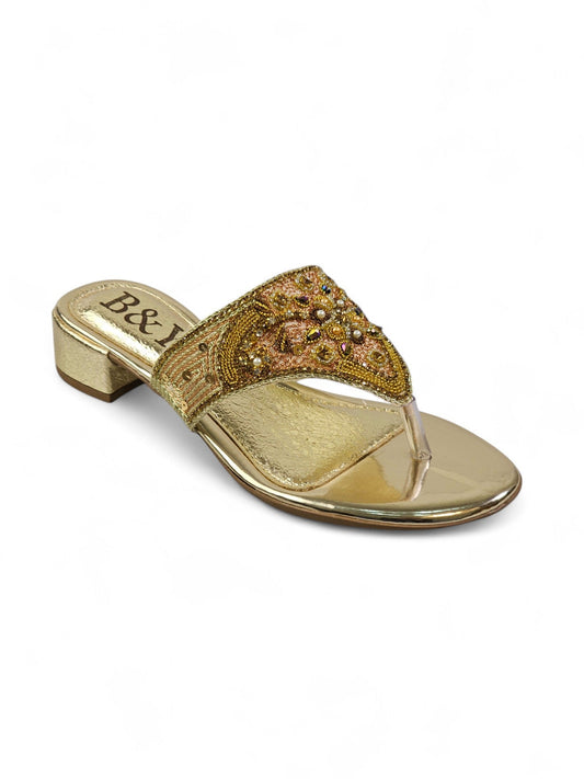 Luntra Golden Block Heel Flip-Flop