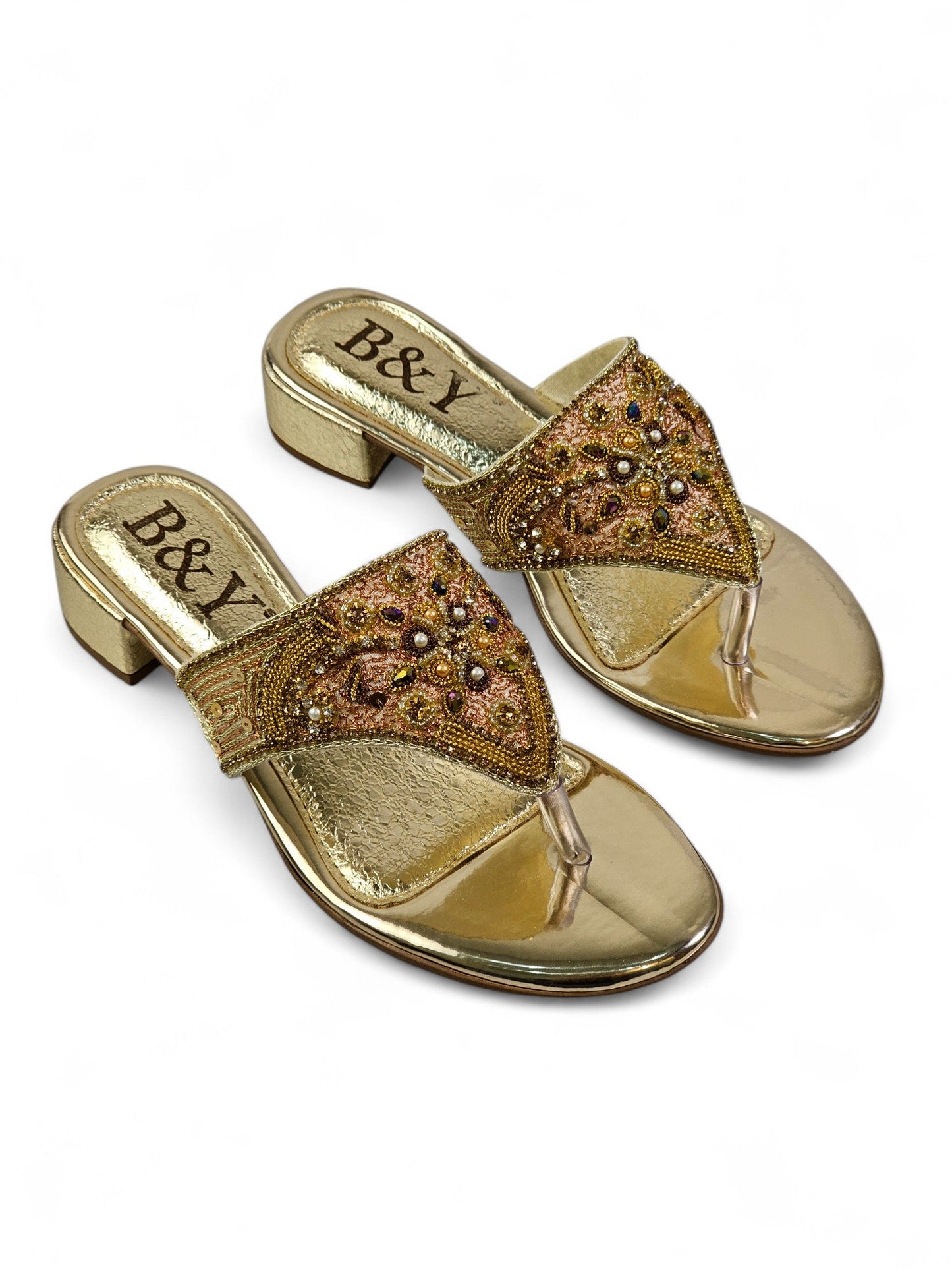 Luntra Golden Block Heel Flip-Flop