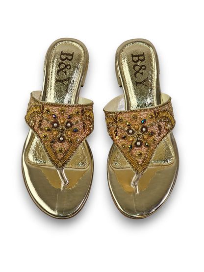 Luntra Golden Block Heel Flip-Flop