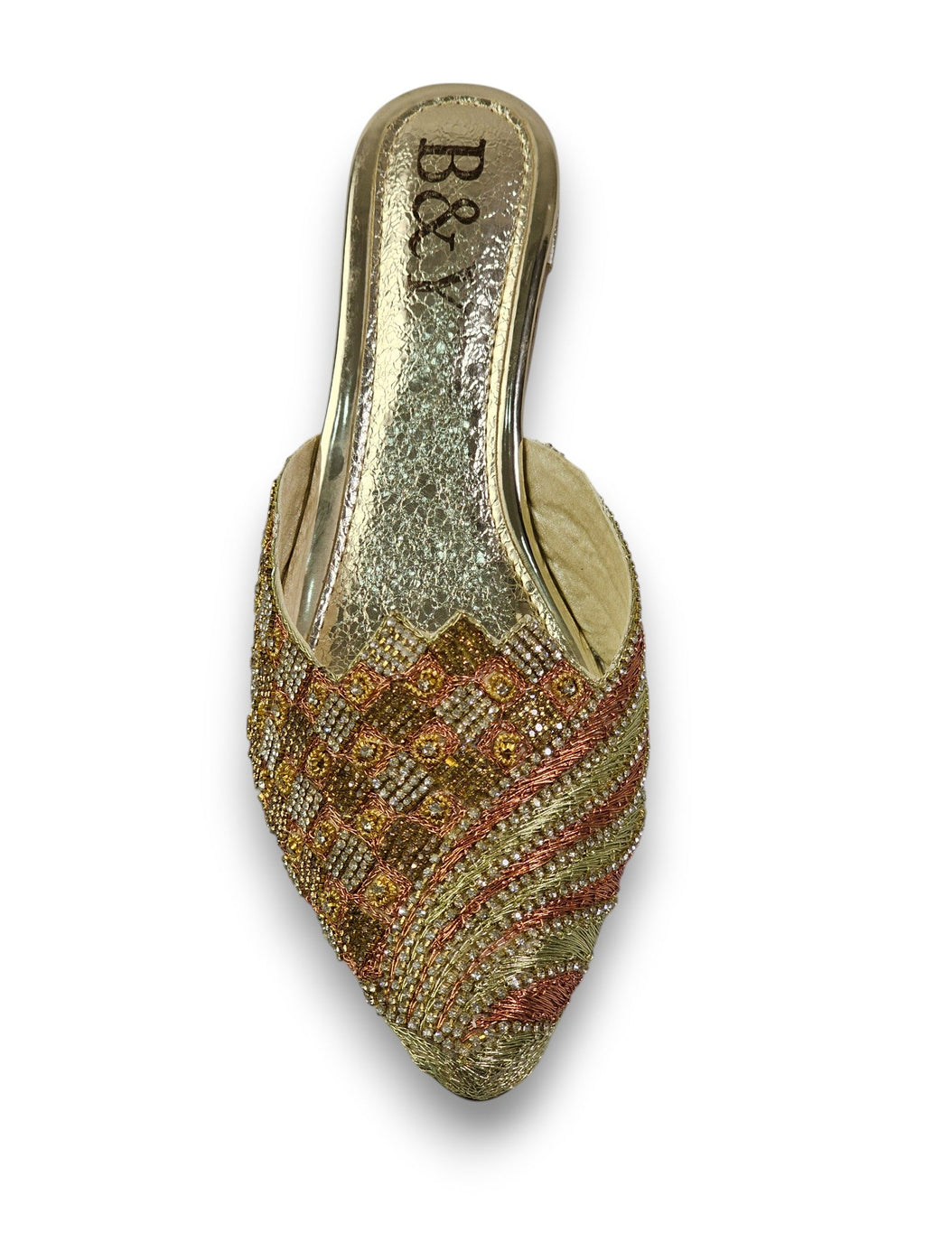 Swing Golden Mid Heel Mule