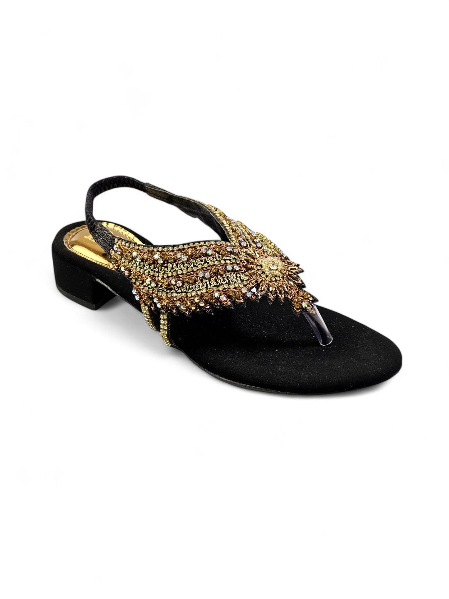 Whisper Black Block Heels  Sandal