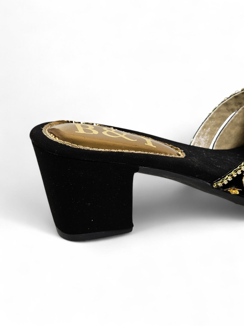 Sprint Black Mid Heel Mule