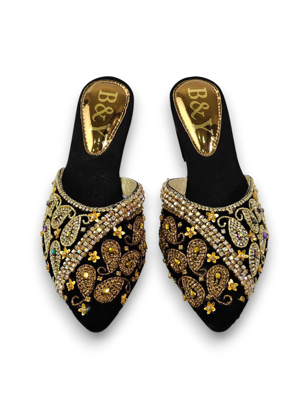 Sprint Black Mid Heel Mule