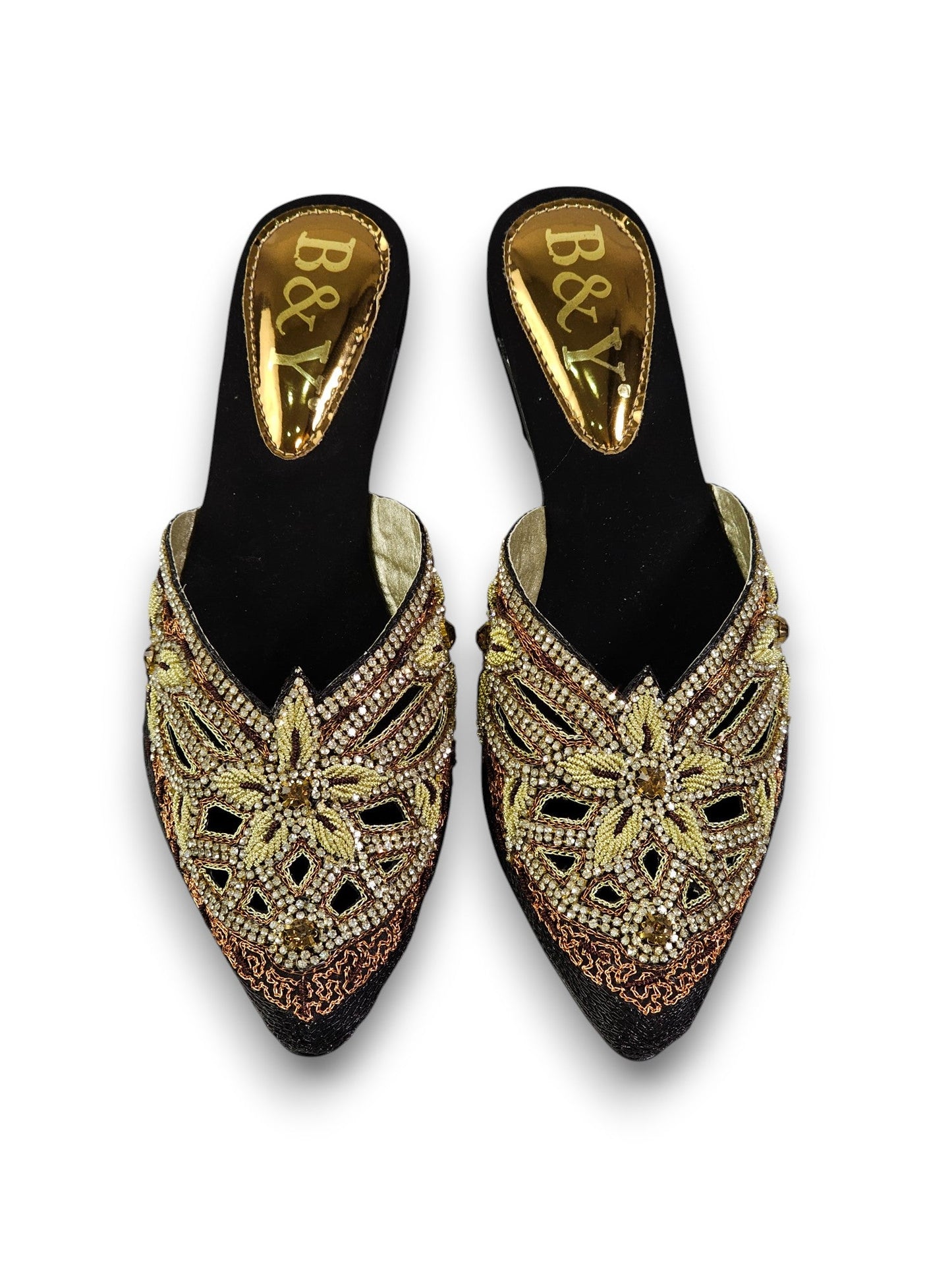 Delisse Toque de Ouro Mid Heel Mule