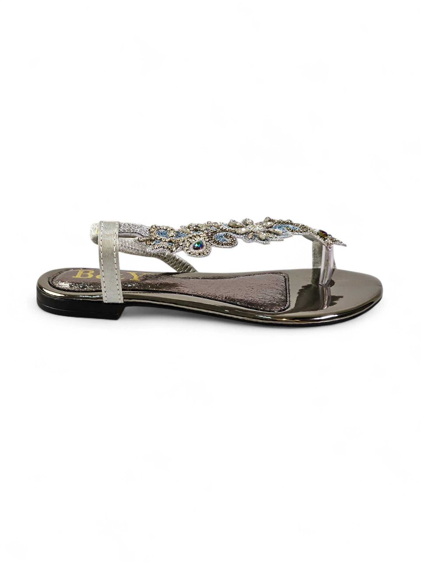Lift Silver Flat Sandal
