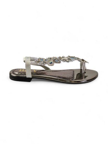 Lift Silver Flat Sandal