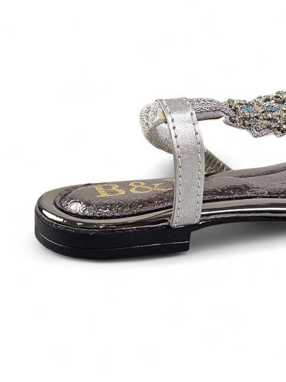 Lift Silver Flat Sandal