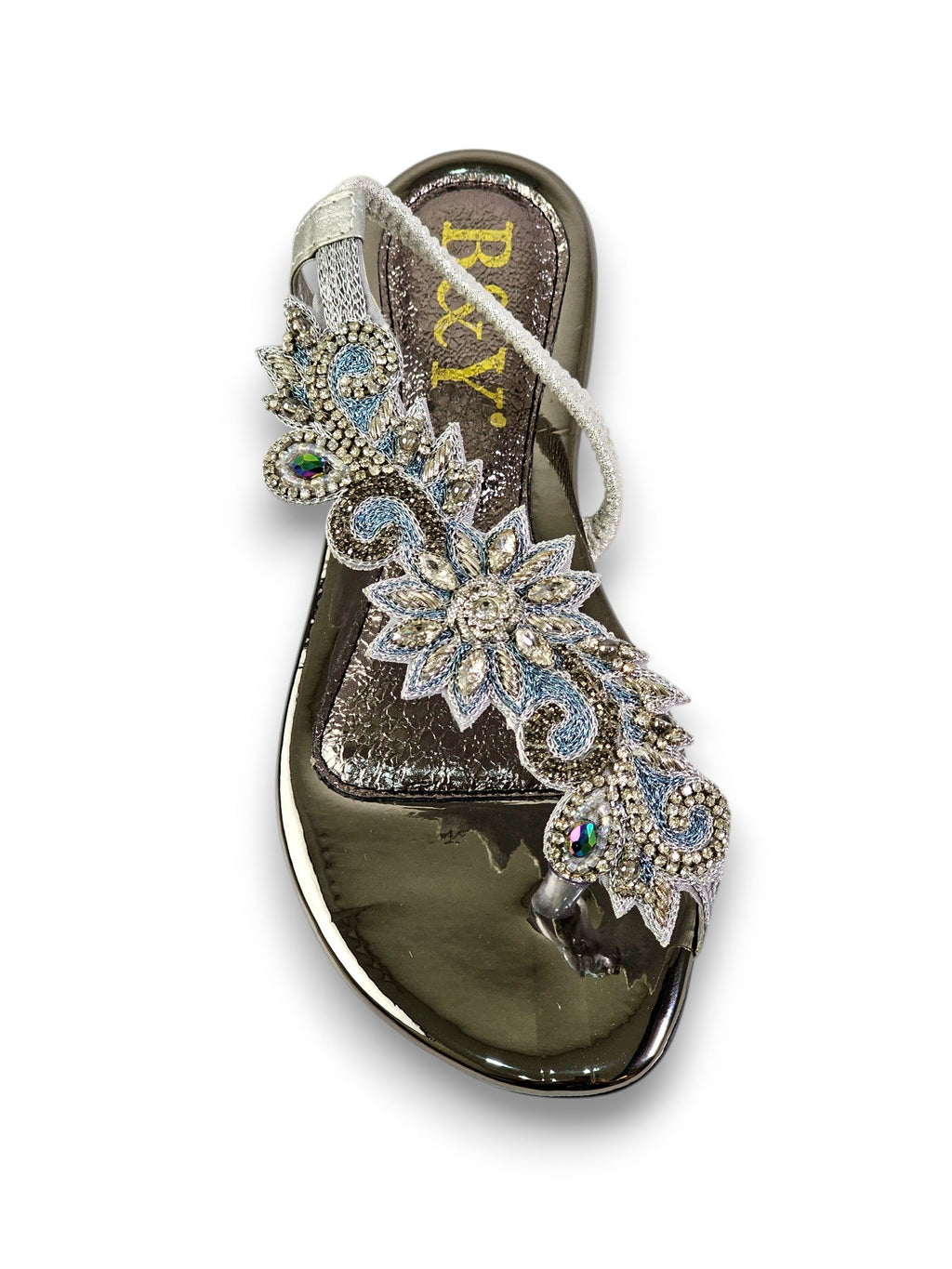 Lift Silver Flat Sandal - Bilwani & Yakoob