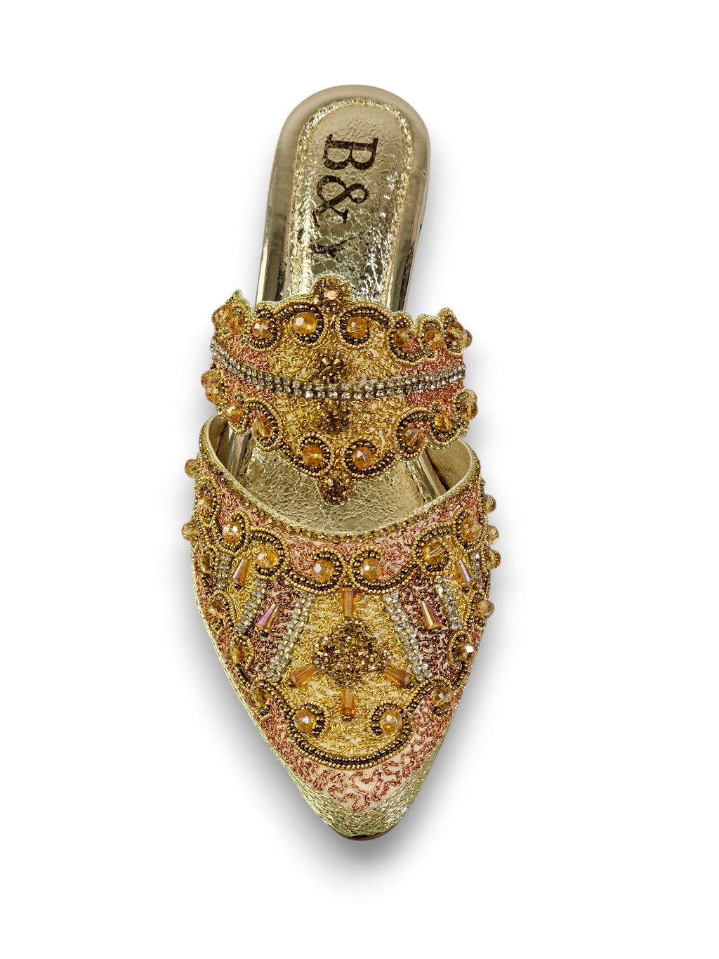 Dash Golden Mid Heel Mule