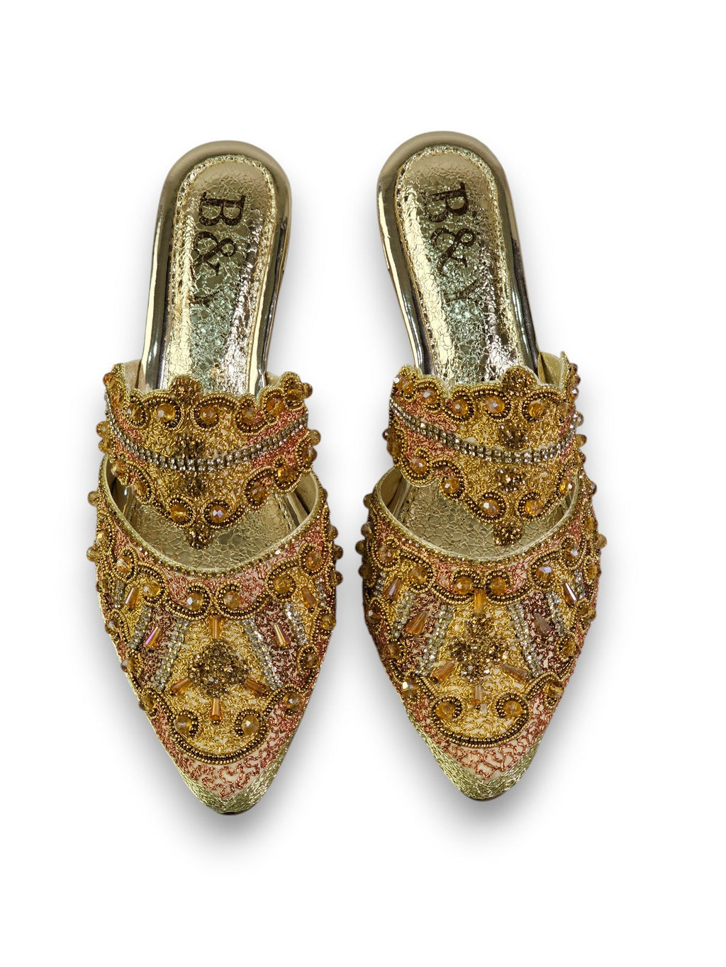 Dash Golden Mid Heel Mule