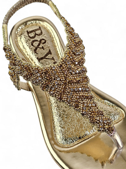Ease Golden Flat Sandal