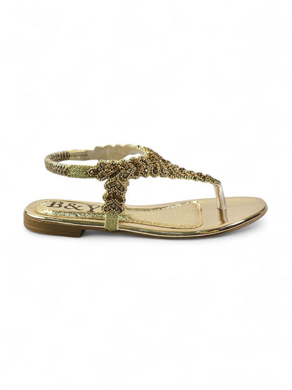 Ease Golden Flat Sandal