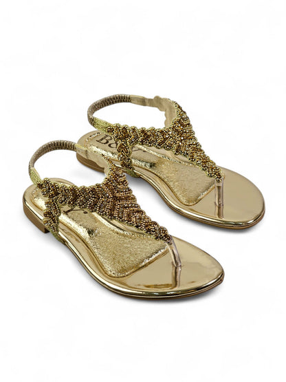 Ease Golden Flat Sandal