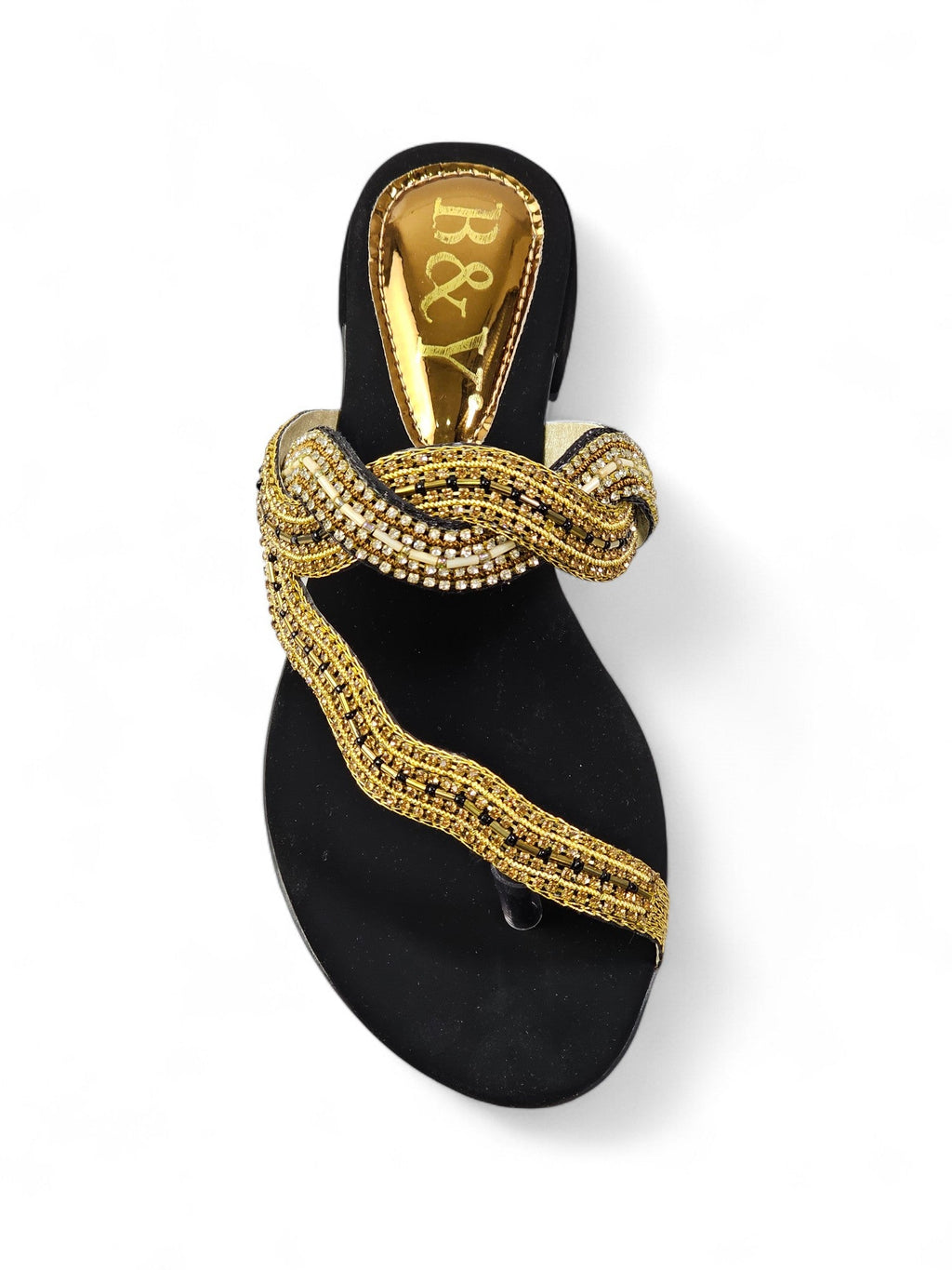 Beat Black Block Heel Slip On Sandal - Bilwani & Yakoob