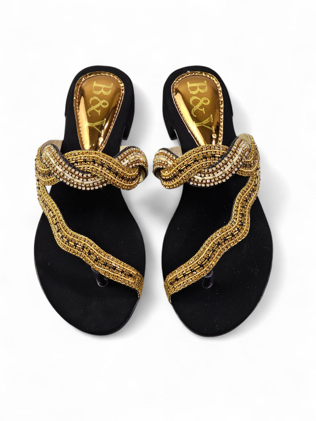 Beat Black Block Heel Slip On Sandal - Bilwani & Yakoob