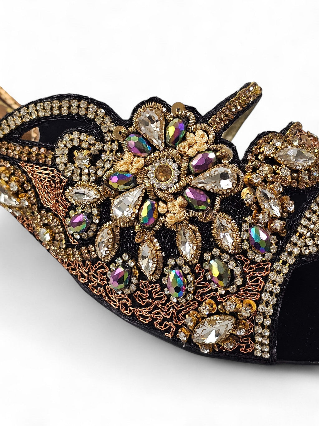 Velique Black Block Heel Slip On Sandal - Bilwani & Yakoob