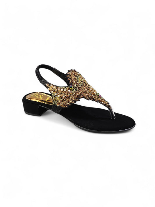 Aureda Black  Block Heels Sandal