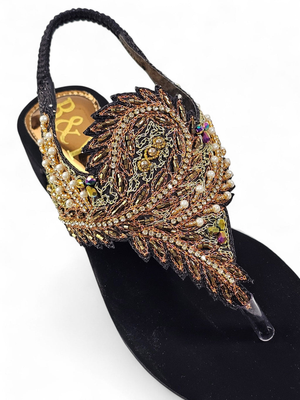 Aureda Black Block Heels Sandal - Bilwani & Yakoob