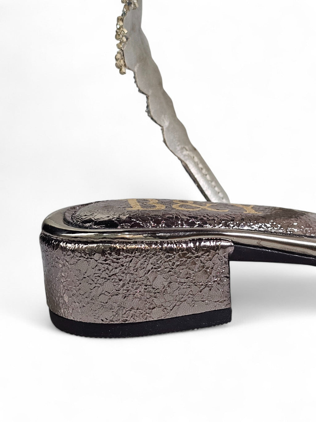 Trace Silver Block Heel Sandal