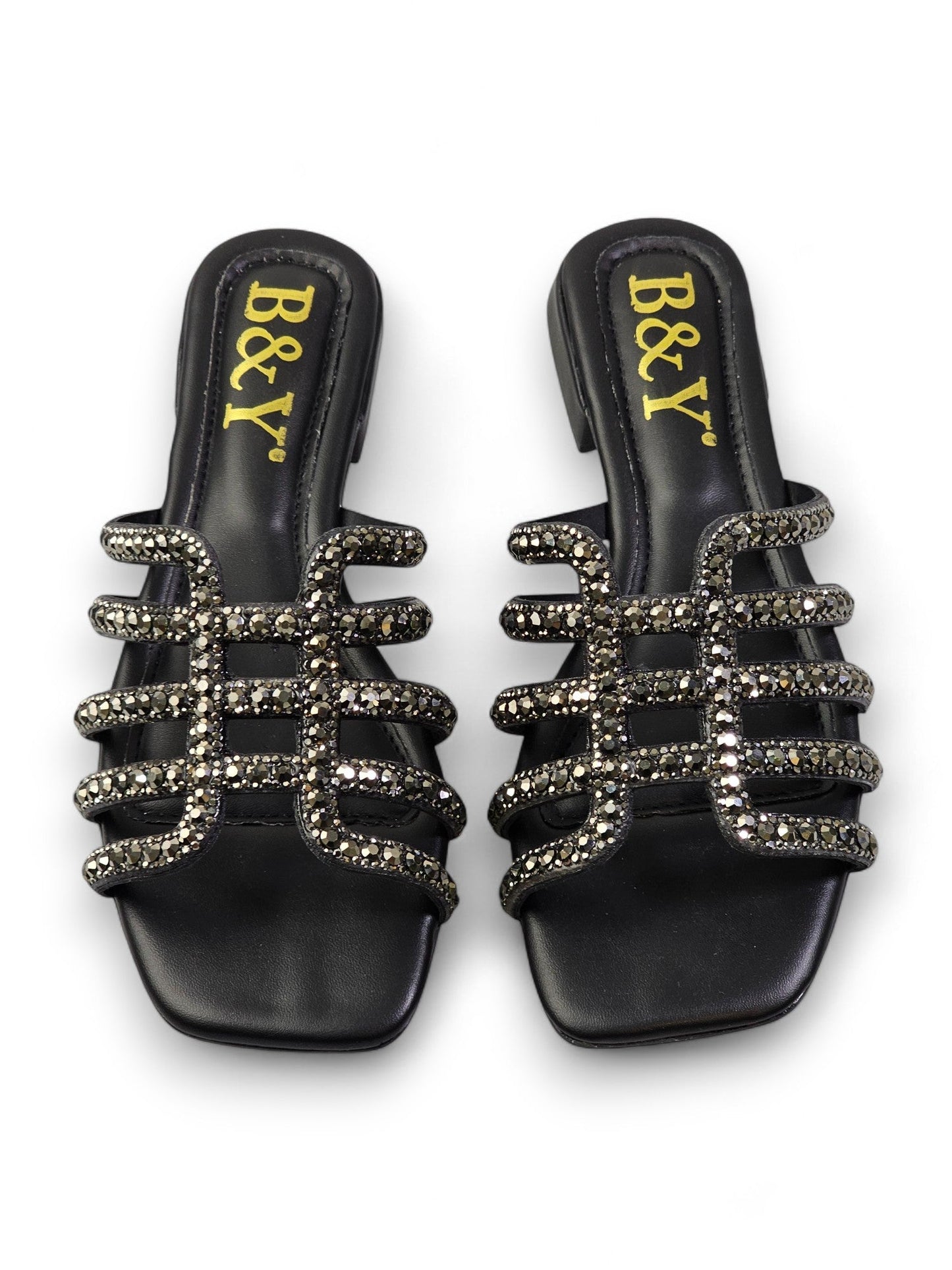 Muse Black Low Heel Slip-on Sandal