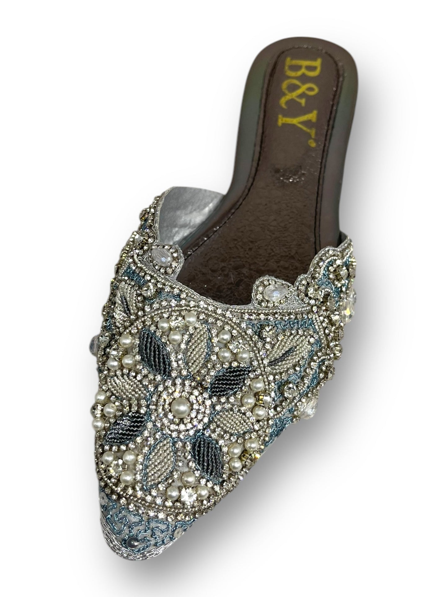 Zevela Silver Flat Mule