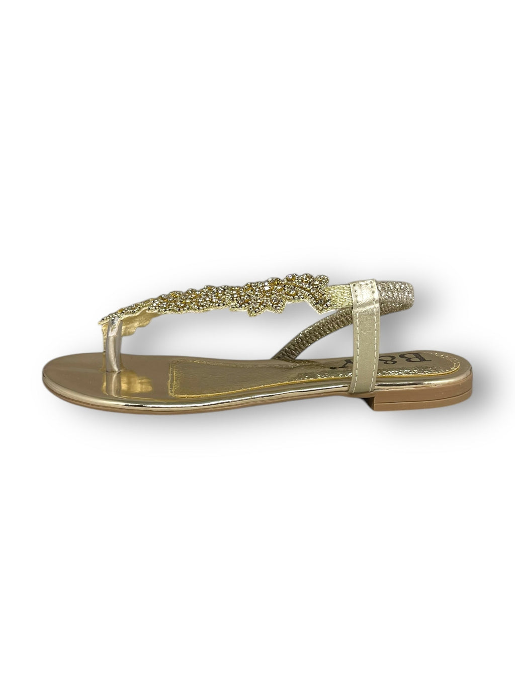 Nirelle Golden Flat Sandals - Bilwani & Yakoob