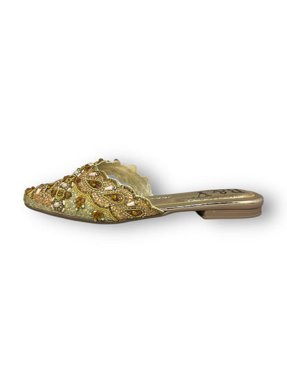 Gleam Golden Flat Mule