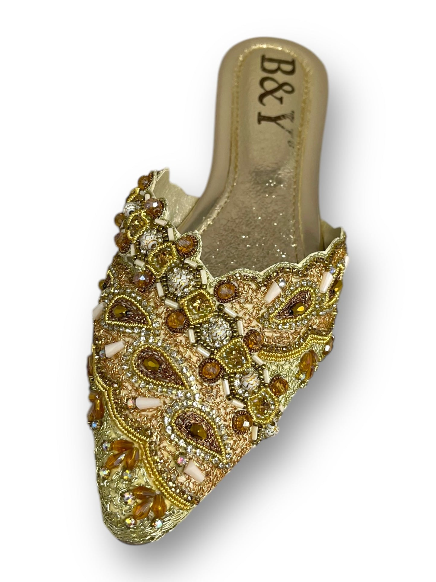 Gleam Golden Flat Mule