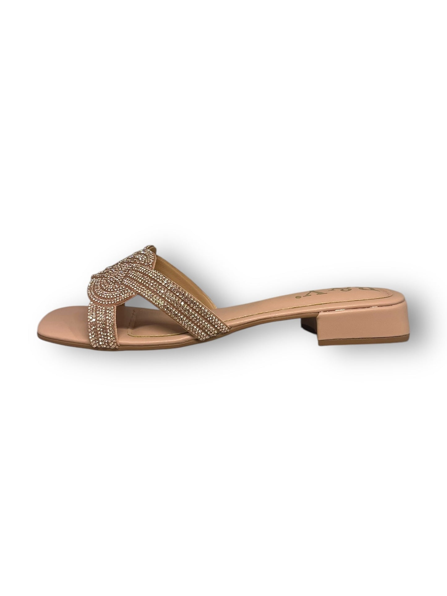 Avyra Pink Low Heel Slip-on Sandal