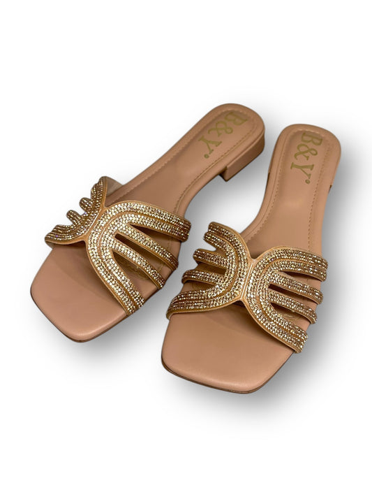 Fellora Pink Low Heel Slip-on Sandal
