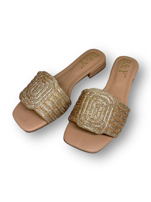 Ellune Pink Low Heel Slip-on Sandal