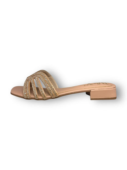 Fellora Pink Low Heel Slip-on Sandal