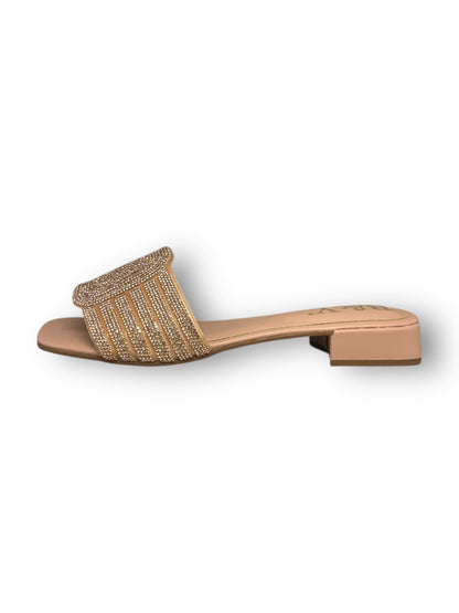 Ellune Pink Low Heel Slip-on Sandal