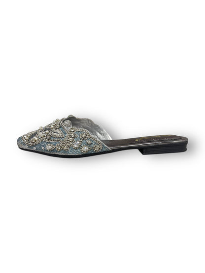 Zevela Silver Flat Mule