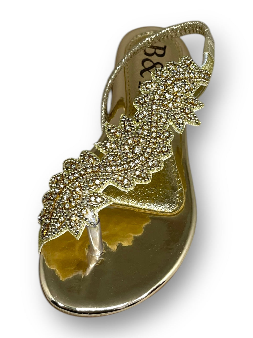 Nirelle Golden Flat Sandals - Bilwani & Yakoob