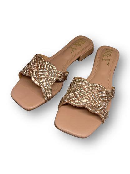 Avyra Pink Low Heel Slip-on Sandal