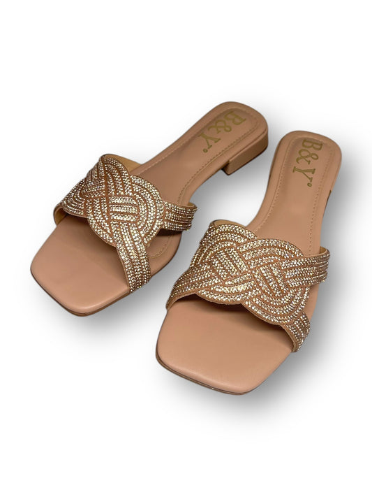 Avyra Pink Low Heel Slip-on Sandal