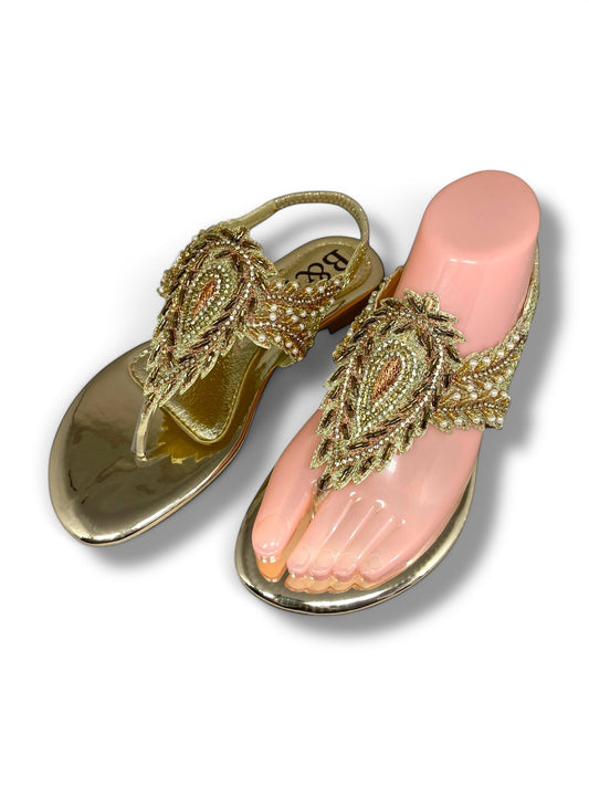 Arc Golden Flat Sandal