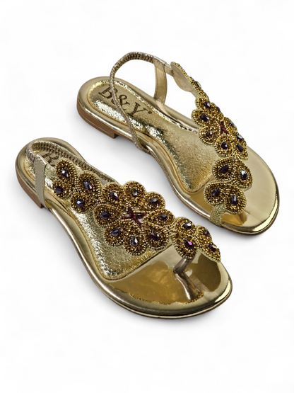 Horizon Golden Flat Sandal