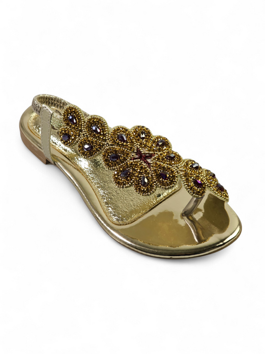 Horizon Golden Flat Sandal