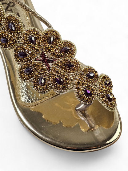 Horizon Golden Flat Sandal