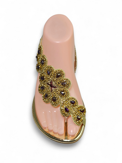 Horizon Golden Flat Sandal
